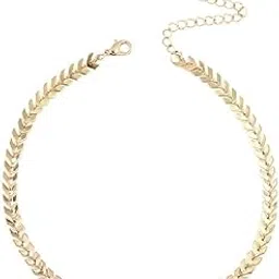 Jewellery Gold White Pearl Delicate Party Fashion Choker Necklace for Women & Girls (NFJ3)-image-59