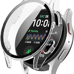 OBOE Screen Protector PC Case 44mm Cover 'COMPATIBLE WITH' Samsung Galaxy Watch 7 44mm Watch (Transparent) [WATCH NOT INCLUDED]-picture-21