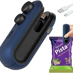 Portable Mini Sealing Machine | Handheld Heat Sealer for Plastic Bags, Food Packets, Snacks, Chips | Battery Operated Bag Resealer for Freshness & Storage – Multicolor. (White) (Navy Blue)-image-25