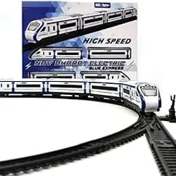Toyterra Toy Train Vande Bharat Bullet Train Set for Kids – Big Size Battery Operated Electric Locomotive Toy with Interlocking Railway Tracks, Coaches, Track Changer – Nav Bharat Express Blue-picture-12