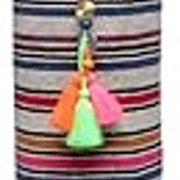 The House of tara Yoga Mat Bag Cover | Cotton Fabric | Multicolor | with Tassel Embellishment | External Pocket | Zip Closure | Adjustable Strap | for Men & Women (Multicolour 5)-image-30