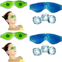 Samtrish Cooling Gel Relaxing Eye Mask for Dark Circles, Dry Eyes, Cooling Eyes, Pain Relief, Redness, Eye Patches, Sleeping Cool Pad for All Family Members (2 BLUE + 2 GREEN CHASMA) | Pack of 2-image-6