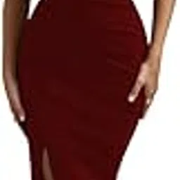 clafoutis Off Shoulder Aline Black and Wine Dress-picture-50