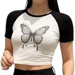 draxstar Short Sleeve Top for Women's & Girl's - Stretchable Regular Round Neck Rib Knit T Shirt | Tee Crop Top | Fashion Women & Girl | Casual Short Sleeves Style-picture-27