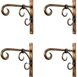 artsio craft store Wall Hanging Brackets Metal Plant Hanger Bird Feeders Planters Hooks Wind Chimes Lights Indoor Outdoor Balcony (Deluxe-Pack-4)-picture-11