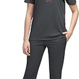 hellcat Trendy Printed/Solid T shirt with Pants Lounge Wear/Coords/Clothing Set for Women-picture-19