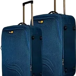 skyline Pack of 2 Expandable Spinner Luggage Suitcase with Number Lock - 24 & 28 Inches-Green-picture-35