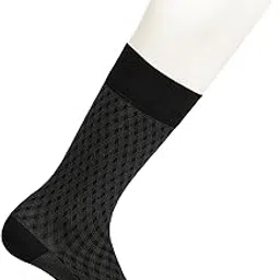 theater Men Black Gingham Socks | Mercerized Cotton | Office Wear | Breathable & Skin-Friendly-picture-19