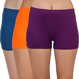 selfcare Womens Solid Lycra Mid Rise Stretchable Boy Short Panties (Pack of 3)-picture-19