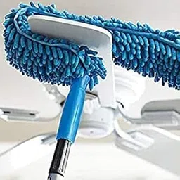 OCTOLYT Microfiber Foldable Fan Cleaning Duster Flexible Mop For Quick And Easy Of Home, Kitchen, Car, Ceiling, Dusting Brush With Long Rod (Multi Color, Mop15 Cm)-image-0
