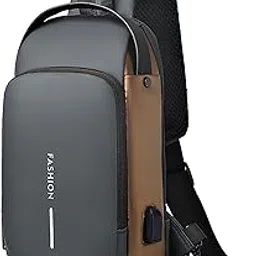 geanbun Anti-Theft Sling Bag USB Shoulder Bag Crossbody Backpack Waterproof Chest Daypack-picture-44
