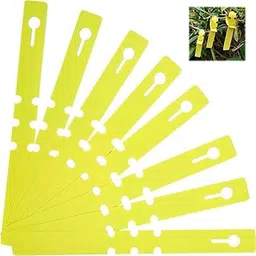 Plant Labels, 100-Count Yellow PVC Garden Tags, Waterproof Plant Name Markers with Anti-Lost Loop for Orchard and Greenhouse-picture-32