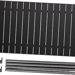 FABLOFT Foldable Metal Board Heavy Duty Wagon Cart Board for Garden Cart BBQ Picnics Black-picture-34