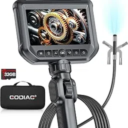 Two-Way Articulating Borescope with Light, GODIAG Industrial Endoscope with Snake Scope Camera, Borescope Inspection Camera with Light for Automotive & Aircraft Mechanics (3.3FT Cord)-picture-26