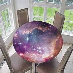 SECRET DESIRE™ Elastic Edged Waterproof Backed Fitted Table Cover Cloth Starry Sky A 1.5M-picture-11