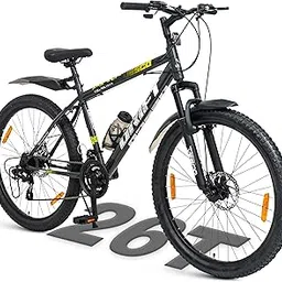VESCO Drift 26T - 21 Gear Cycle | Cycle for Men/Boys 15+ Age | 18 inch Frame | Mountain Bicycle with Front Suspension & Dual Disc Brakes | Ideal for Men/Women (Charcoal Grey)-picture-14