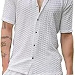 zilcon Men's Pajamas Set Half Sleeve Summer Pajamas Soft Cotton Pajamas for Men Lightweight Shorts Set with Pockets-picture-28