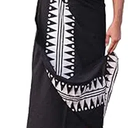 CRYSTAL HEAL Jiva Men’s Dhoti in Lemon Yellow | Block Printed Border Cotton Dhoti with Bohemian Hippie Vibes | Traditional Ethnic Wear for Festive, Wedding, Casual, and Cultural Occasions-image-31
