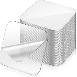 kesi Adhesive Double Sided Tape-Sticker Pads Mounting Tape Strong Heavy Duty Washable Patch Clear Removable Adhesive Transparent, Grip Tape Stickers for Home, Kitchen, Office, Car (Transparent)-image-12