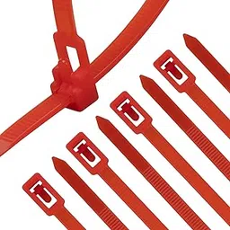 XINGO 100PCS Releasable Cable Zip Ties Adjustable Wire Cable Ties, Reusable Zip Ties Tie Straps For Multi-Purpose Use Indoor And Outdoor Plastic Tie Wire (8 inch(25 lbs), Red)-picture-30