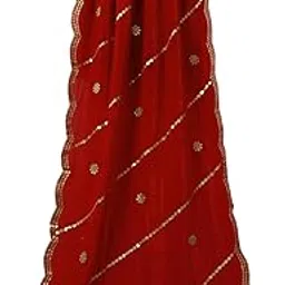 aripan Velvet heavy gota patti cut work emboidery party wears dupatta for girls and womans size 2.25meter pack of 1pis-picture-12