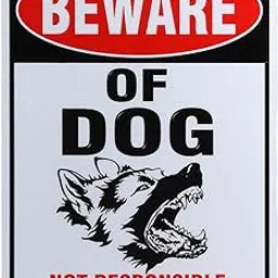 ICObuty Beware of Dog Sign Large 8 x 11 inch 40 Mil Aluminum, For Indoor or Outdoor Use Made Of Rust Free Aluminum-UV Printed Reflective-Easy To Mount Indoors & Outdoors-picture-30