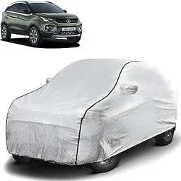 Pivalo Car Cover for Tata Nexon All Model & Years (2017-2025) 100% Waterproof with Mirror Pockets, Triple Stitched Bottom Elastic Dustproof Full Body Protection (Heat & UV Resistant, Silver)-image-59