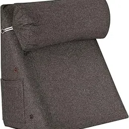 Wakefit Adjustable Wedge Pillow | Prevents Acid Reflux & Snoring | Made of Memory Foam with Adjustable Micro Fiber for Neck and Back Support| Soft Washable Cover | Brown-picture-10