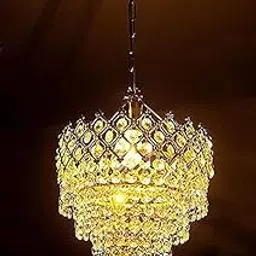 Opulent 250mm Vintage-Inspired Chandelier Jhumar | Grand Crystal Lighting Fixture for Large Rooms-picture-21