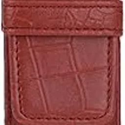 essart Faux Leather 2-Slot Pen Case with Secure Loop - Stylish & Durable, Perfect for Fountain Pens in Croco-Maroon Color-picture-35