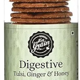 Hey Grain Digestive - Tulsi, Ginger and Honey Cookies (Whole Grain Wheat Flour, Rolled Oats, Wheat Bran, Dried Tulsi, Ginger Powder, Canola Oil, Honey, Demerera Sugar, Milk, Salt, Baking Powder)-image-7