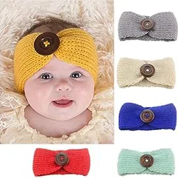 TREXEE 6pc Unisex Infants Baby Headbands Soft Headwraps Stretch hair accessories Bowknot Headbands Elastic Cute Hair Band For Baby Girls (PACK OF 6)-picture-22