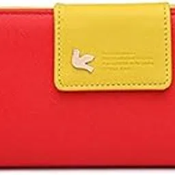 Stylish PU Women's Wallet Purse Clutch With Multiple Zips - Yellow, Red-image-50