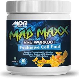 MasterDreamBodies MDB MAD MAXX Pre Workout | 200mg Caffeine with Creatine, Beta-Alanine, Citrulline, AAKG | Improves Energy Levels & Enhance focus | 20 Servings (Orange Punch, 100g)-picture-15