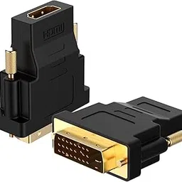 Microware DVI to HDMI Adapter, DVI-D 24+1 Male to HDMI Female High Speed Adapter Converter Gold Plated Support 1080P for HDTV, Plasma, DVD, Projector, Computer-image-3
