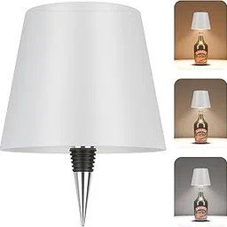 ULAROOM Wireless Bottle Lamp,LED Cordless Wine Bottles Table Lamp Rechargeable via USB-C for Liquor Bottles,3 Color Dimmable Touch Small Bedside Desk Lamp for Home Decor,Bedroom,Living Room&Bar,White-image-81