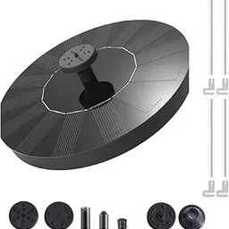 Plastic Fountain Solar Power Floating Water Pump For Pool Pond Garden And Patio Plants Round 7V 1.4W (Black)-picture-27