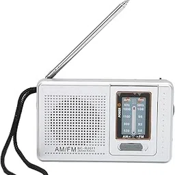 AM FM Portable Pocket Radio, Compact Transistor Radios, Best Reception, Speaker, Earphone Jack, Long Lasting, 2 AA Battery Operated for Indoor, Outdoor & Emergency Use (Silver)-image-66