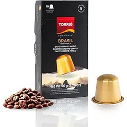 Torrie Brazil Coffee Capsules | 100% Arabica, Medium Roast, Compatible Aluminium Pods | Fresh Grounded Coffee from Portugal | Pack of 10 Pods (55g)-picture-14