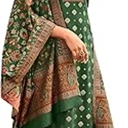 dravinam trends Women's Unstitched kanni Weaving Jacquard Woollen Pashmina Salwar Kameez Dress Material with Pure Wool Pashmina Kaani Weaving Shawl Dupatta (Free Size)-picture-26