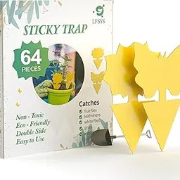 LFSYS Beech Traps, 64 Pack Yellow Stick Traps for Plants, Mold Beech Traps, Double Sided with Shovel, Indoor Safe for Beech, Drosophila, White Flies, Aphids, Leaf Miners-picture-46