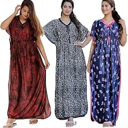 g4girl Kaftan Nighty for Womens/Girls (Combo of 3)-picture-23