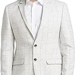 park avenue Men Slim Fit Checks Pattern Poly Wool Blend Notch Lapel Full Sleeve Formal Jacket-picture-54