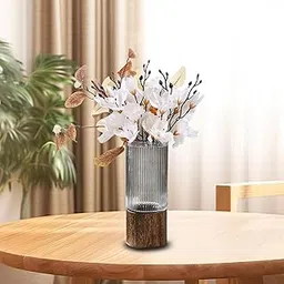 Art Street Glass Flower Vase for Modern Decorative Flower and Plants for Living Room, Bedroom, Home and Office Table Centerpiece Decoration (10x25 cm)-image-8