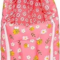 Toddylon Baby Gift Pack Set – New Born Cotton Carry Bag for 0–6 Months | Floral Print | Combo for Newborns (Pink)-picture-37