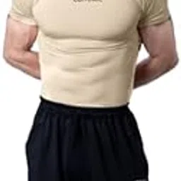 COITONIC Men Compression Half Sleeves Round Neck T-Shirt for Gym and Sports Wear-image-21