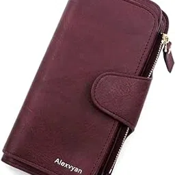 Red Long Women's Purse Wallet Organizer Female Hand Clutch Women/Ladies/Girls Wallets Credit Card Holder 3 Pocket-image-19