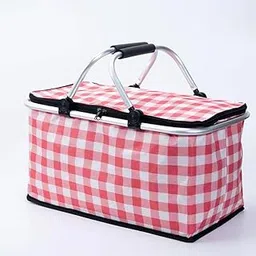 Insulated Picnic Basket Cooler Bag with Leak-Proof Liner, 26L Large Capacity for 12 Adults, Picnic Basket with Sturdy Handles for Outdoor Activities, Travel, Beach, Camping (Red)-picture-21