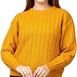 wear lusso Women Round Neck Full Sleeve Winter Wear Pure Wool Sweater-picture-47