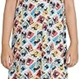 zivame Girl's Cotton Above The Knee Short Length Nighty Relaxed Nightgown-picture-53